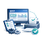 ERP integrated industrial workflow icon