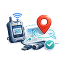 Real time asset status tracking icon